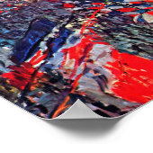 Parijs op nationale dag, Claude Monet Poster (Hoek)