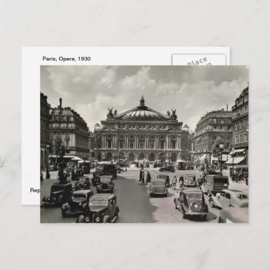 Parijs, Opera, 1930 Briefkaart (Voorkant / Achterkant)