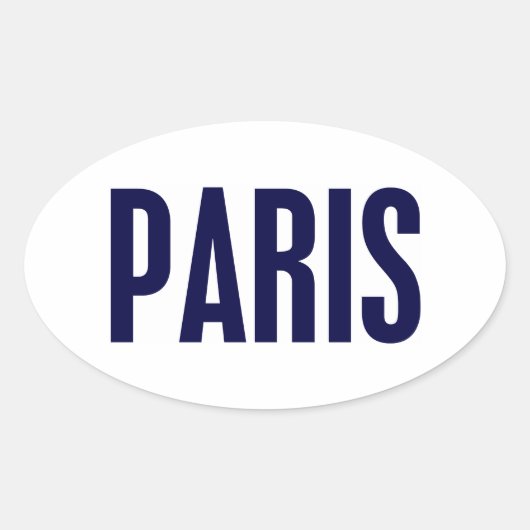 Parijs Ovale Sticker (Voorkant)