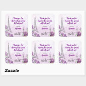 Parijs Paarse iris Franse vierkante Sticker (Vel)