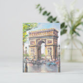  Parijs, Paris Arc de Triumphe; Briefkaart (Staand voorkant)