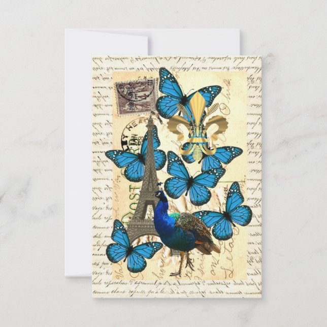 Parijs, pauw en vlinders (Voorkant)