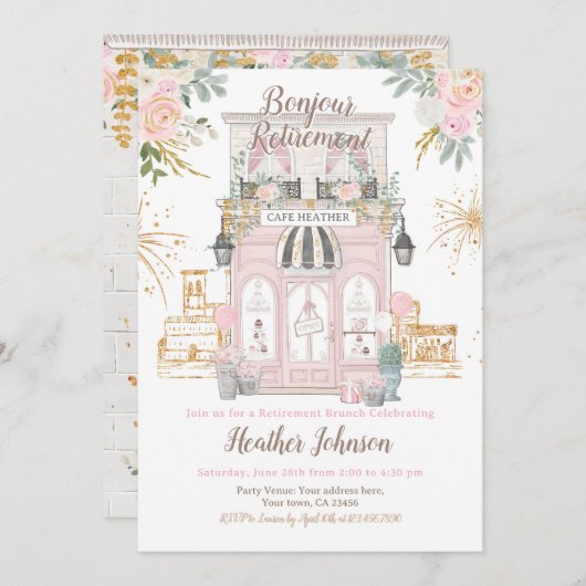 Parijs Pensioenfeest Kaart (Voorkant / Achterkant)
