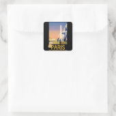 Parijs ~ Place del la Concorde Vierkante Sticker (Tas)