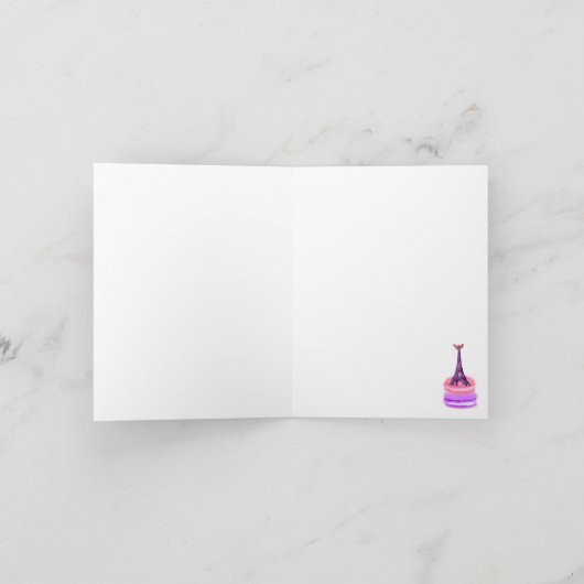 Parijs Poodles in Frankrijk Gevouwen Dank u Kaart (Binnen)