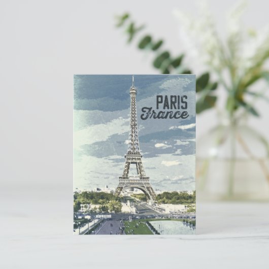Parijs, Poster  Retro Artwork, Frankrijk Briefkaart (Staand voorkant)