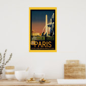 Parijs - Poster voor reizen met Vintage (Keuken)