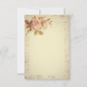 Parijs Postmarks Chic Rozen Dank u Bedankkaart (Achterkant)