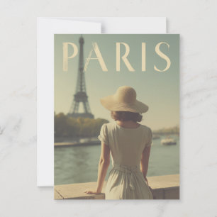 Parijs reis vintage briefkaart