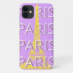 Parijs, reiskunst, minimalistisch, pastelreiskunst iPhone 11 hoesje