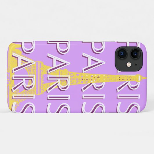 Parijs, reiskunst, minimalistisch, pastelreiskunst Case-Mate iPhone case (Achterkant (horizontaal))