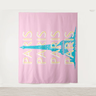Parijs Reiskunst, Reiskunst, Preppy, Roze Wandkleed