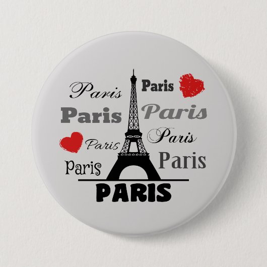 Parijs Ronde Button 7,6 Cm (Voorkant)