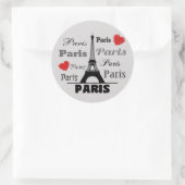 Parijs Ronde Sticker (Tas)