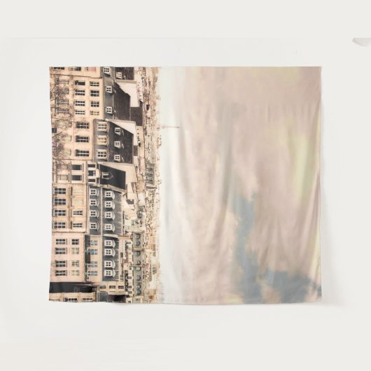 Parijs Rooftops Uitzicht | Achtergrond van de muur Wandkleed (Voorkant (horizontaal))