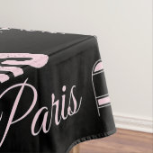 Parijs roze en zwart tafelkleed (Voorbeeld)
