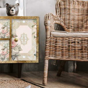 Parijs Roze Floral Franse XL-ontkoppeling Tissuepapier