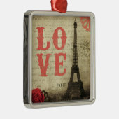  Parijs | Roze Metalen Ornament (Rechts)