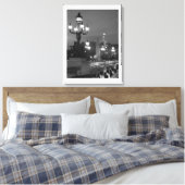 Parijs 's nachts canvas afdruk (Insitu (Slaapkamer))