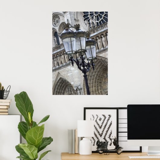 parijs - straatlicht poster (Thuiskantoor)