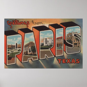 Parijs, TexasLarge Letter ScenesParis, TX Poster