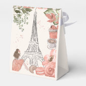 Parijs thema frans verjaardagsfeest bedankdoosjes (Achterkant)