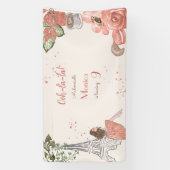 Parijs thema frans verjaardagsfeest spandoek (Verticaal)