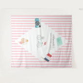 Parijs Thematische Bruiloft Feest Fotohokje Wandkleed (Voorkant (horizontaal))