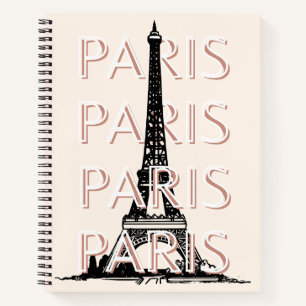 Parijs Travel Art, Travel Art, Pastel, Minimalisti Notitieboek