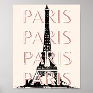 Parijs Travel Art, Travel Art, Pastel, Minimalisti Poster