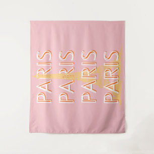 Parijs Travel Art, Travel Art, Pastel, Minimalisti Wandkleed