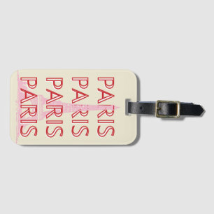 Parijs Travel Art, Travel Art, Preppy, Minimalisti Bagagelabel