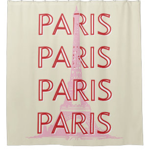 Parijs Travel Art, Travel Art, Preppy, Minimalisti Douchegordijn