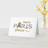 Parijs trekt meer Parijs alsjeblieft Golden Glitte Kaart (Gele Bloem)