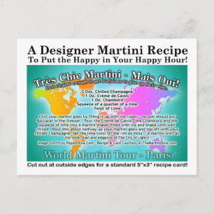 Parijs, Tres Chic World Tour Martini Recept Kaart