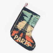 Parijs typografie: abstract Eiffel poster. Kleine Kerstsok (Voorkant (Hangend))