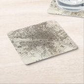 Parijs Vierkante Kartonnen Onderzetter (Schuin)