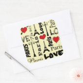 Parijs Vierkante Sticker (Envelop)