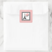 Parijs Vierkante Sticker (Tas)