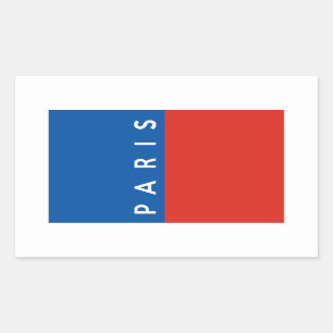 parijs vlag frankrijk naam land rechthoekige sticker