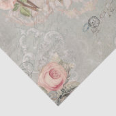  Parijs Wilde Pink Script Decoupage Art Tissuepapier (Detail)