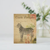 Parijs  Zebra Briefkaart (Staand voorkant)