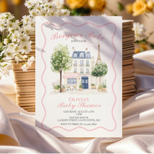 Parijse Baby shower Parijse Cafe Tea Party Kaart