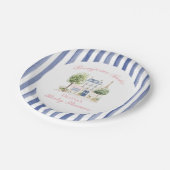 Parijse Baby shower Parijse Cafe Tea Party Papieren Bordje (Gekanteld)