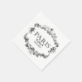 Parijse bloemenmarkt servet (Hoek)