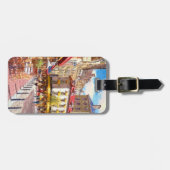 Parijse boeiende straten bagagelabel (Voorkant horizontaal)