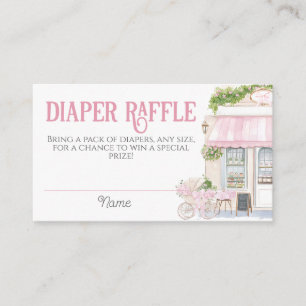 Parijse Cafe Bonjour Bebe Roze Baby shower Informatiekaartje