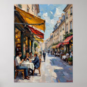 Parijse cafe leven poster (Voorkant)