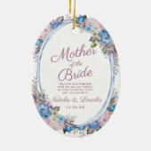 Parijse Charm Keepsake Moeder van de bruid Quote Keramisch Ornament (Achterkant)