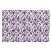 Parijse charme Paarse Eiffeltoren en Floral Kussensloop (Achterkant)